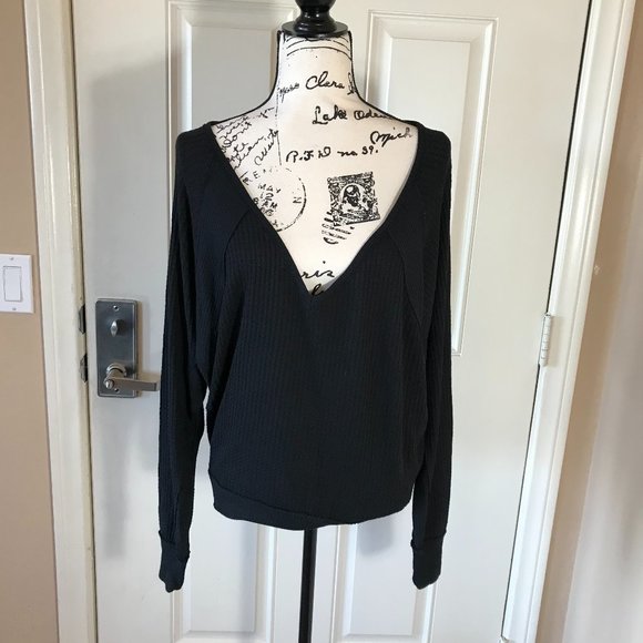 NWT Free People Santa Clara Thermal Top Black - Picture 3 of 6